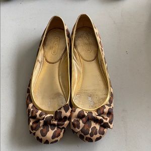 Coach leopard print flats